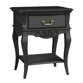 Тумба прикроватная Aletan Marlette (Алетан Марлетт), 1 ящик, Черный, В301BL