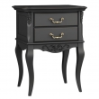 Тумба прикроватная Aletan Marlette (Алетан Марлетт), 2 ящика, Черный лак, В302BL - Фото 1
