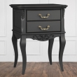Тумба прикроватная Aletan Marlette (Алетан Марлетт), 2 ящика, Черный лак, В302BL - Фото 2