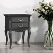 Тумба прикроватная Aletan Marlette (Алетан Марлетт), 2 ящика, Черный лак, В302BL - Фото 4