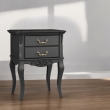 Тумба прикроватная Aletan Marlette (Алетан Марлетт), 2 ящика, Черный лак, В302BL - Фото 5