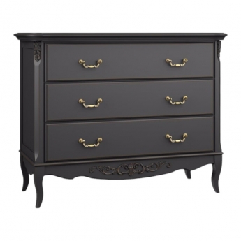 Комод Aletan Marlette (Алетан Марлетт), 3 ящика, Черный лак, В401BL