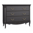 Комод Aletan Marlette (Алетан Марлетт), 3 ящика, Черный лак, В401BL - Фото 1