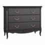 Комод Aletan Marlette (Алетан Марлетт), 3 ящика, Черный лак, В401BL