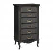Высокий комод Aletan Marlette (Алетан Марлетт), 6 ящиков, Черный лак, В406BL - Фото 1