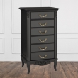 Высокий комод Aletan Marlette (Алетан Марлетт), 6 ящиков, Черный лак, В406BL - Фото 2
