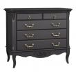 Комод Aletan Marlette (Алетан Марлетт), 5 ящиков, Черный лак, В405BL - Фото 1