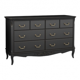 Комод Aletan Marlette (Алетан Марлетт), 8 ящиков, Черный лак, В408BL