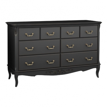 Комод Aletan Marlette (Алетан Марлетт), 8 ящиков, Черный лак, В408BL