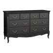Комод Aletan Marlette (Алетан Марлетт), 8 ящиков, Черный лак, В408BL - Фото 1