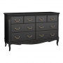 Комод Aletan Marlette (Алетан Марлетт), 8 ящиков, Черный лак, В408BL