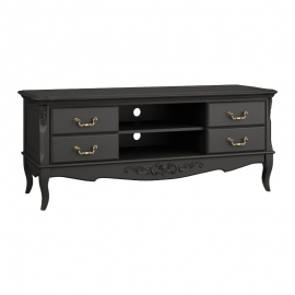 Тумба ТВ Aletan Marlette (Алетан Марлетт), 146 см, Черный лак, В304BL