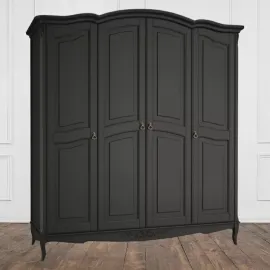 Шкаф Aletan Marlette (Алетан Марлетт), 4-дверный, Черный лак, В804BL