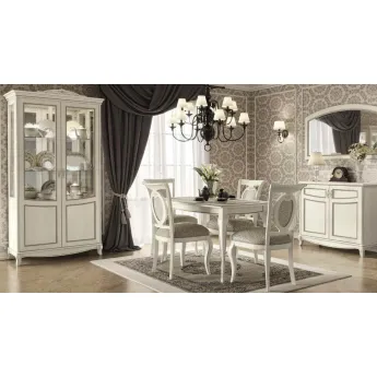 Стол обеденный 140/185 Camelgroup Fantasia Bianco Antico, прямоугольный раскладной