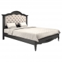 Кровать 140x200 Aletan Marlette (Алетан Марлетт), мягкое изголовье, Черный лак, В214BL
