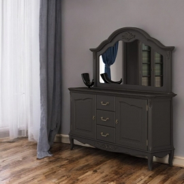 Зеркало-трельяж Aletan Marlette (Алетан Марлетт), Черный лак, В105BL