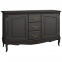Прилавок Aletan Marlette (Алетан Марлетт), 3 ящика и 2 дверцы, Черный лак, В403BL