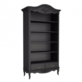 Стеллаж Aletan Marlette (Алетан Марлетт), Черный лак, 2 ящика, В606BL