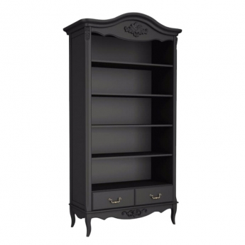 Стеллаж Aletan Marlette (Алетан Марлетт), Черный лак, 2 ящика, В606BL