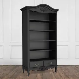 Стеллаж Aletan Marlette (Алетан Марлетт), Черный лак, 2 ящика, В606BL