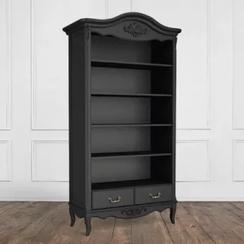 Стеллаж Aletan Marlette (Алетан Марлетт), Черный лак, 2 ящика, В606BL