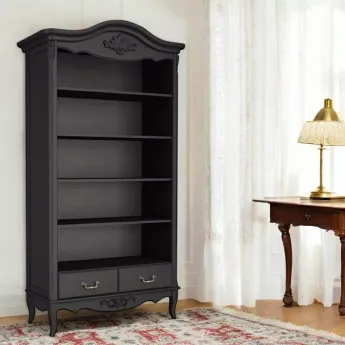 Стеллаж Aletan Marlette (Алетан Марлетт), Черный лак, 2 ящика, В606BL