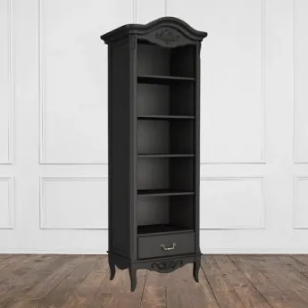 Стеллаж Aletan Marlette (Алетан Марлетт), Черный лак, 1 ящик, В605BL