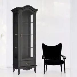 Витрина 1-дверная Aletan Marlette (Алетан Марлетт), Слоновая кость, правая, 1 ящик, В601BL