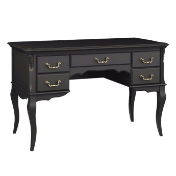 Стол письменный Aletan Marlette (Алетан Марлетт), 5 ящиков, Черный лак, В702BL