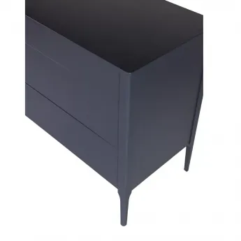 Комод Vissam Soho (Виссам Сохо), 3 ящика, узкий, Графит, 11021