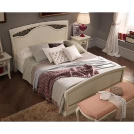 Кровать с изголовьем с ковкой и изножьем Palazzo Ducale Laccato Prama 140 см