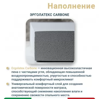 Матрас Materlux Nobile Carbone (Нобиле Карбоне), серии Grande – 80х200 см, анатомический