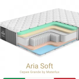 Матрас Materlux Aria Soft (Ария Софт), серии Grande – 200х200 см, анатомический, со слоем Memory Gel и Мемори Фоам