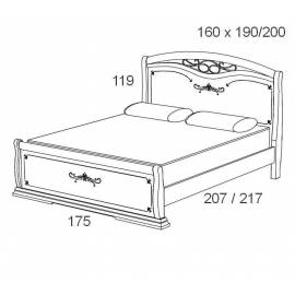 Кровать 160 см Maronese Afrodita прямое изножье