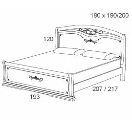Кровать 180 см Maronese Afrodita прямое изножье