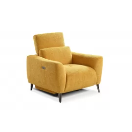 Кресло-реклайнер Q-Home Lafayette, ткань, желтый, QH-armchair-Lafayette