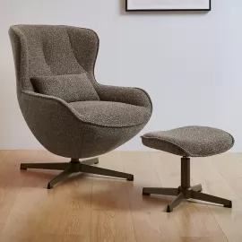 Банкетка Q-Home PIKKO, ткань бежевая, 360°, QH-bench-PIKKO