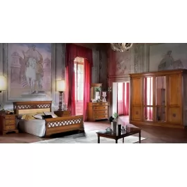 Шкаф 5-дверный Claudio Saoncella Puccini, с зеркалами, Вишня (PC90) - 44576/C, Италия