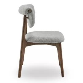 Стул Q-Home Tods 2 (Тодс 2), Орех / серая ткань, QHCHTODS2G