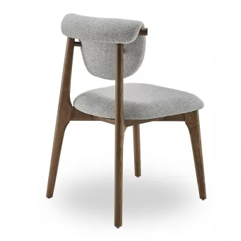 Стул Q-Home Tods 2 (Тодс 2), Орех / серая ткань, QHCHTODS2G
