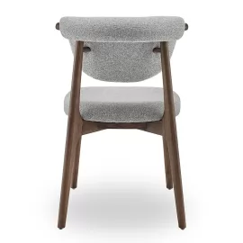 Стул Q-Home Tods 2 (Тодс 2), Орех / серая ткань, QHCHTODS2G
