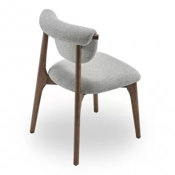 Стул Q-Home Tods 2 (Тодс 2), Орех / серая ткань, QHCHTODS2G