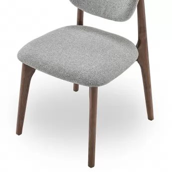 Стул Q-Home Tods 2 (Тодс 2), Орех / серая ткань, QHCHTODS2G