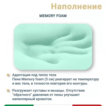 Матрас Materlux Babila Grande (Бабила Гранде), серии Grande – 80х200 см, анатомический, со слоями Memory Gel и Elax©