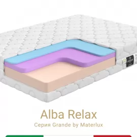 Матрас Materlux Alba Relax (Альба Релакс), серии Grande – 80х200 см, адаптивная пена Elax+, пена Мемори