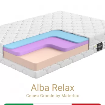 Матрас Materlux Alba Relax (Альба Релакс), серии Grande – 80х200 см, адаптивная пена Elax+, Natural Foam