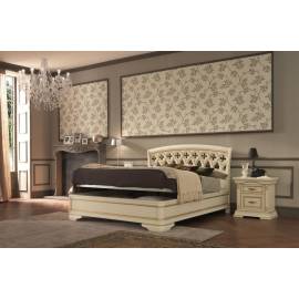 Кровать с резным изголовьем без изножья Palazzo Ducale Laccato Prama 160 см
