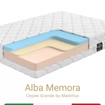 Матрас Materlux Alba Memora (Альба Мемора), серии Grande – 200х200 см, пена Мемори Foam и Natural Foam