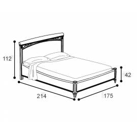 Кровать 160 см Treviso frassino Camelgroup без изножья
