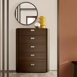 Высокий комод Alf Italia Appia, два ящика, Дуб Termocotto, KJAP117